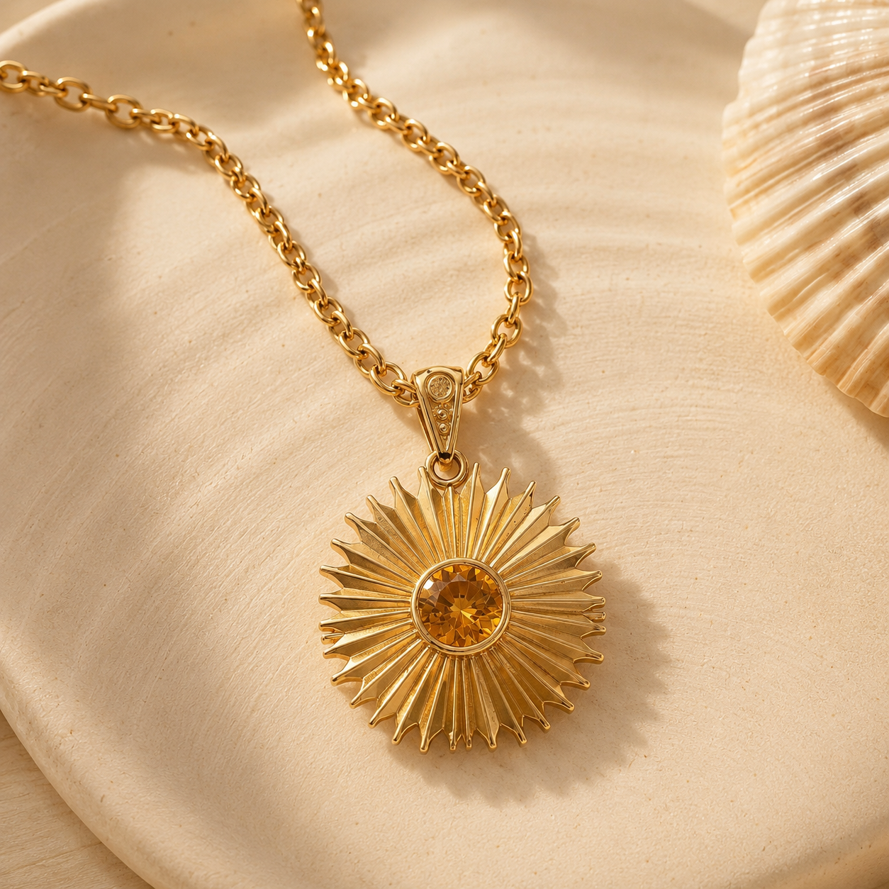 Shell Drift Necklace — sterling silver