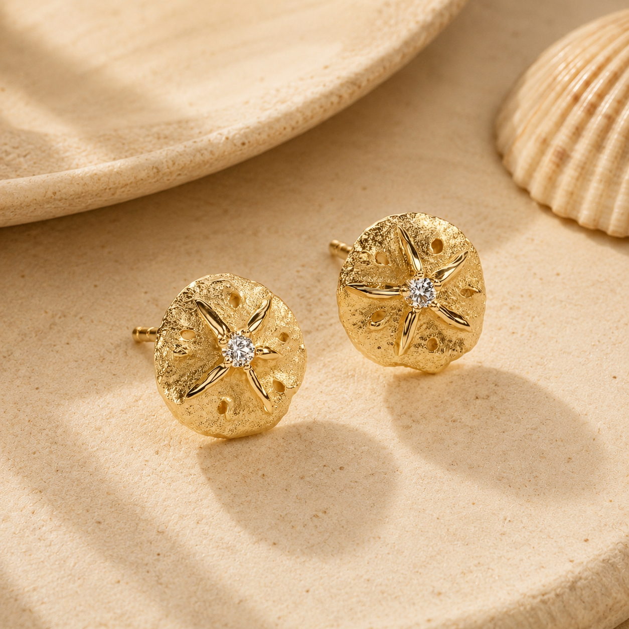 Saltline Stack — gold vermeil rings